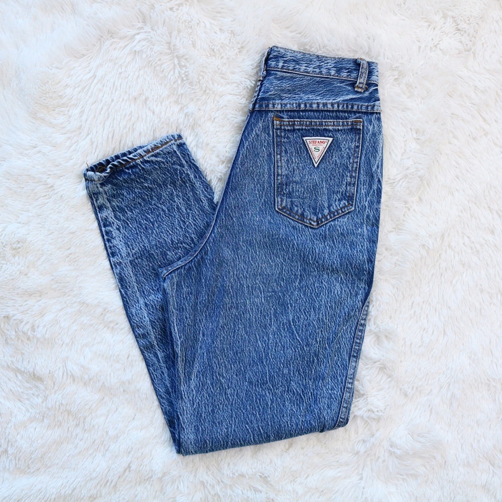 VINTAGE STEFANO WORLD WIDE Women’s High Waisted 80’s Acid Wash Jeans